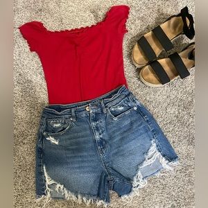 American eagle jean shorts